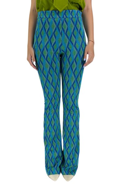 Dairesy pantalone flare in misto viscosa a fantasia ss24d0354 — 805219040070045_1
