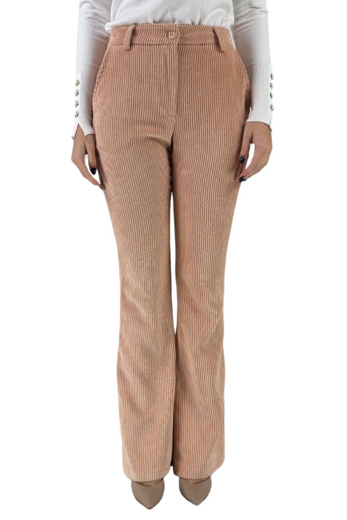 Celye pantalone a zampa in velluto fw24c0464 [0b48d945]