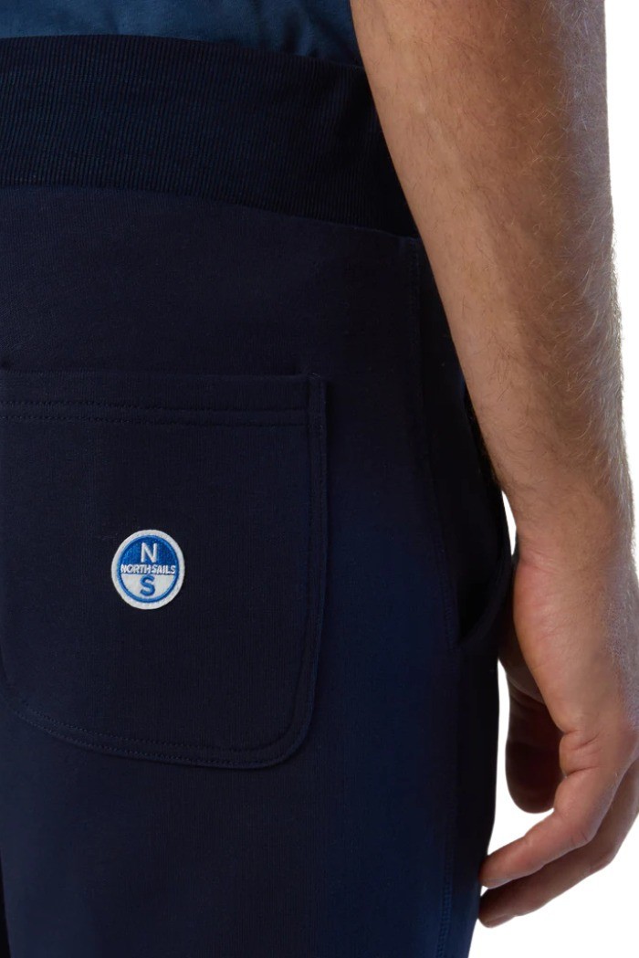 North Sails pantaloni in felpa in cotone con logo patch 673060 [8c57e73f]