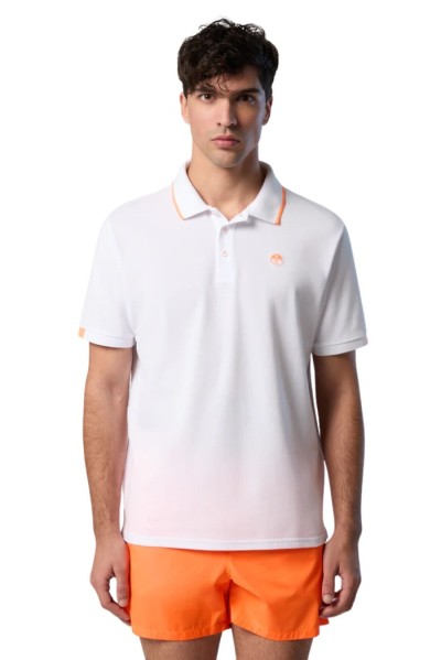 North Sails polo in piquet con contrasti fluo 692446 [52407648]