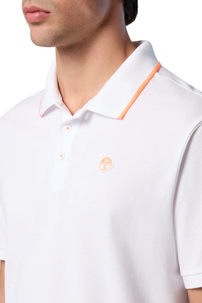 North Sails polo in piquet con contrasti fluo 692446 [8b663545]