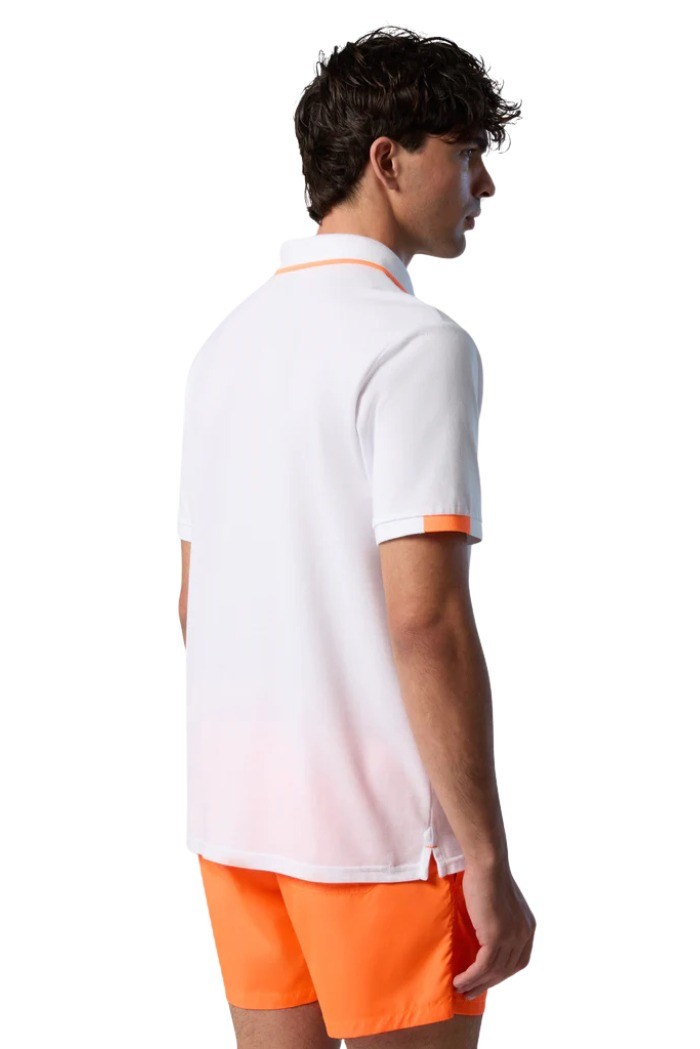 North Sails polo in piquet con contrasti fluo 692446 [8e36725b]