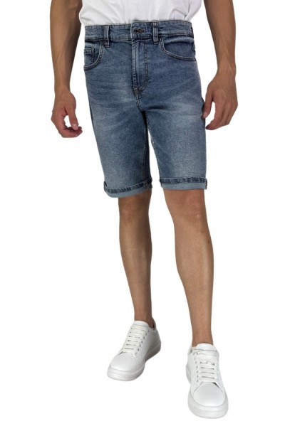 Guy bermuda da uomo in denim di cotone West-8930s m48640 — 805219040074534_1