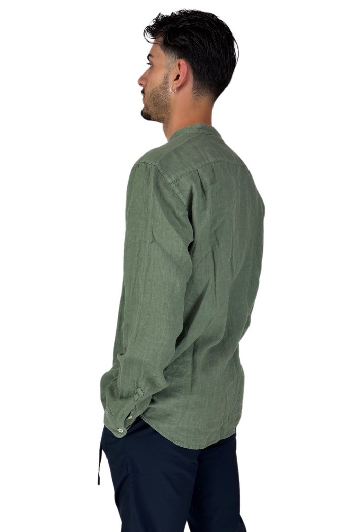 Roy Roger's camicia in lino coreana a tinta unita rvu051p4220569 [10f21c03]