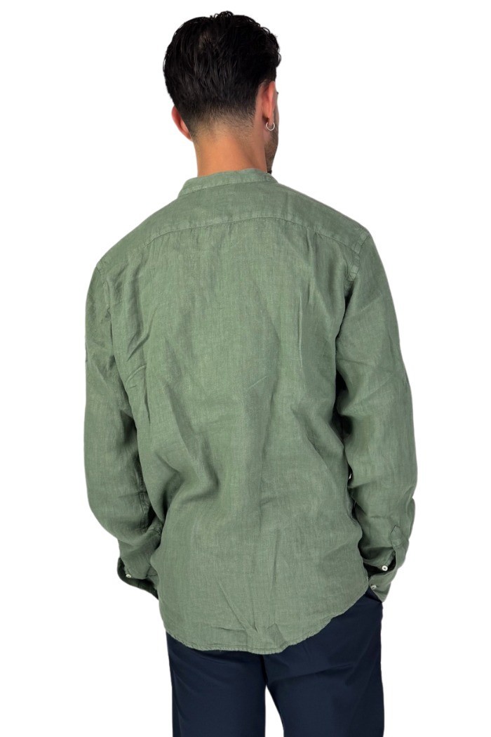 Roy Roger's camicia in lino coreana a tinta unita rvu051p4220569 [a7efdd07]