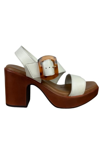 MNG Collection sandalo allacciato in pelle con tacco alto 9354 [501592ee]