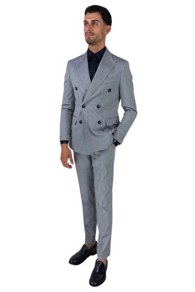 Privat Fashion abito doppiopetto microlavorato in poliviscosa Jamaica-ab7217 — 805219040073886_1
