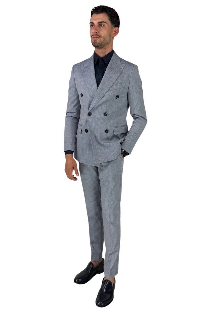 Privat Fashion abito doppiopetto microlavorato in poliviscosa Jamaica-ab7217 [a20cc283]