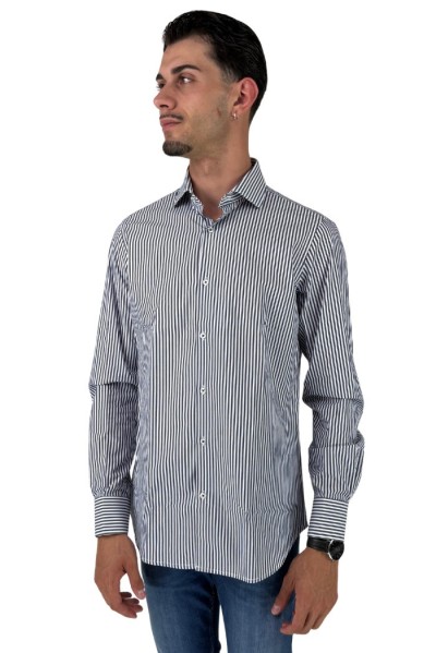 Paul Matthew camicia rigata in cotone cf11-1715 [c763eb09]