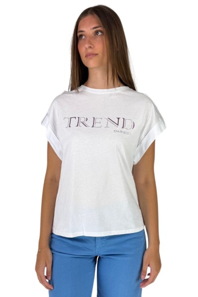 Dairesy t-shirt girocollo in jersey di cotone ss24d0445 [228b1fff]