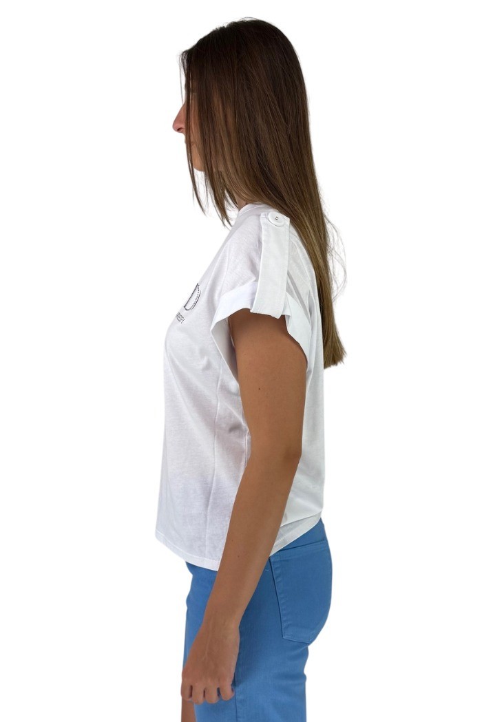 Dairesy t-shirt girocollo in jersey di cotone ss24d0445 [fbad5cf2]