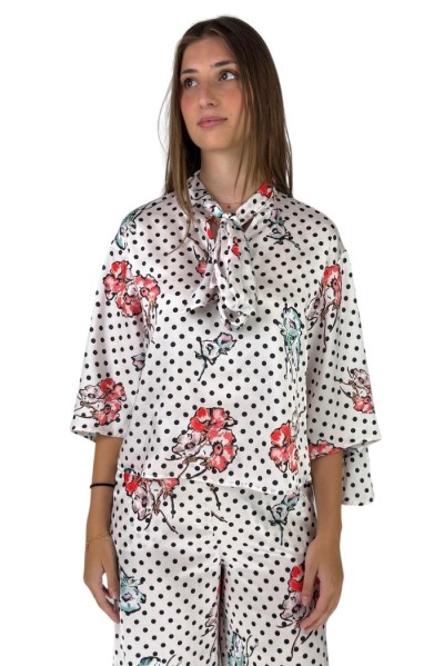 Maidoma blusa a fantasia con maniche a kimono pe25f527/bl2047 [3c20edca]
