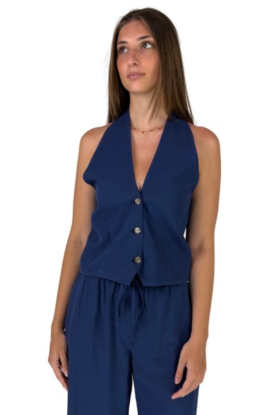 Maidoma gilet regular in lino e viscosa pe25f508/md1270 [b8986355]