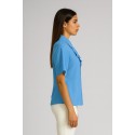 Dairesy blusa in tessuto fluido con rouches ss24d0412 [50c70c50]