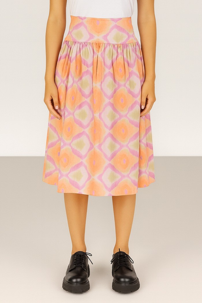 Dairesy gonna midi a fantasia con elastico in vita ss24d0437 [84493285]
