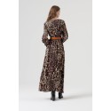 Fracomina abito regular lungo in fantasia animalier fr25wd3007w811l7 [1573914e]