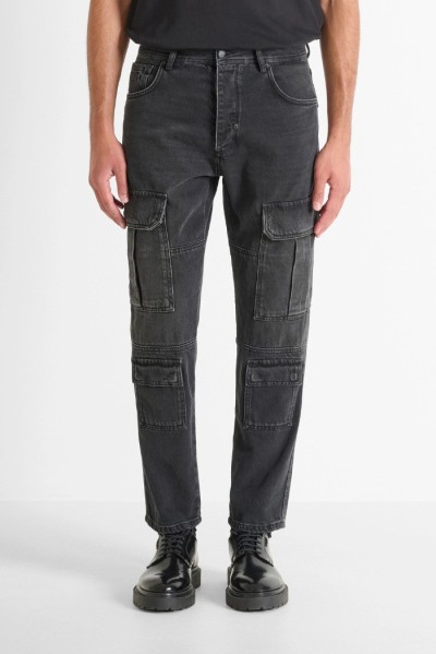 Antony Morato jeans regular fit cargo in denim nero Gary mmdt00297-fa700143-w02099 [06a5fc21]