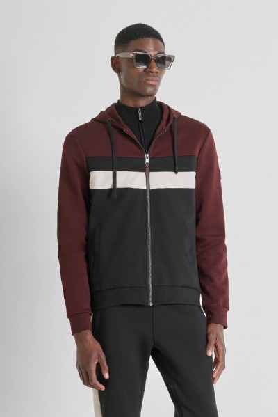 Antony Morato felpa con cappuccio e zip regular fit mmfl01078-fa150168 — 805219040076062_1
