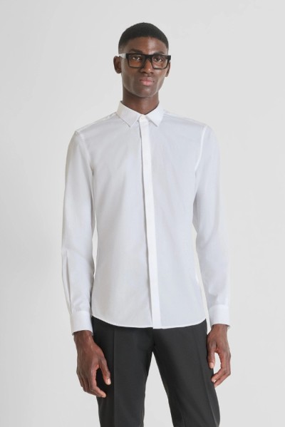 Antony Morato camicia slim fit in cotone easy iron London mmsl00691-fa400078 [f49dfc92]