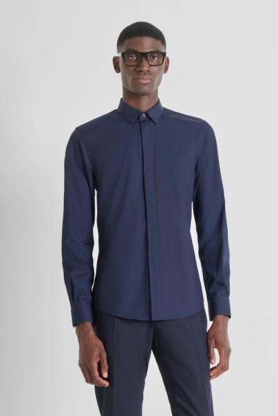 Antony Morato camicia slim fit in cotone easy iron London mmsl00691-fa400078 [6f834694]