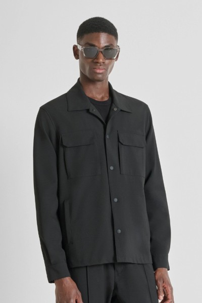 Antony Morato camicia regular fit in misto viscosa elastica mmsl00764-fa600295 [28e20f13]