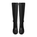 Queen Helena stivale alto con fibbia laterale e tacco alto X33-106 [890a9b48]