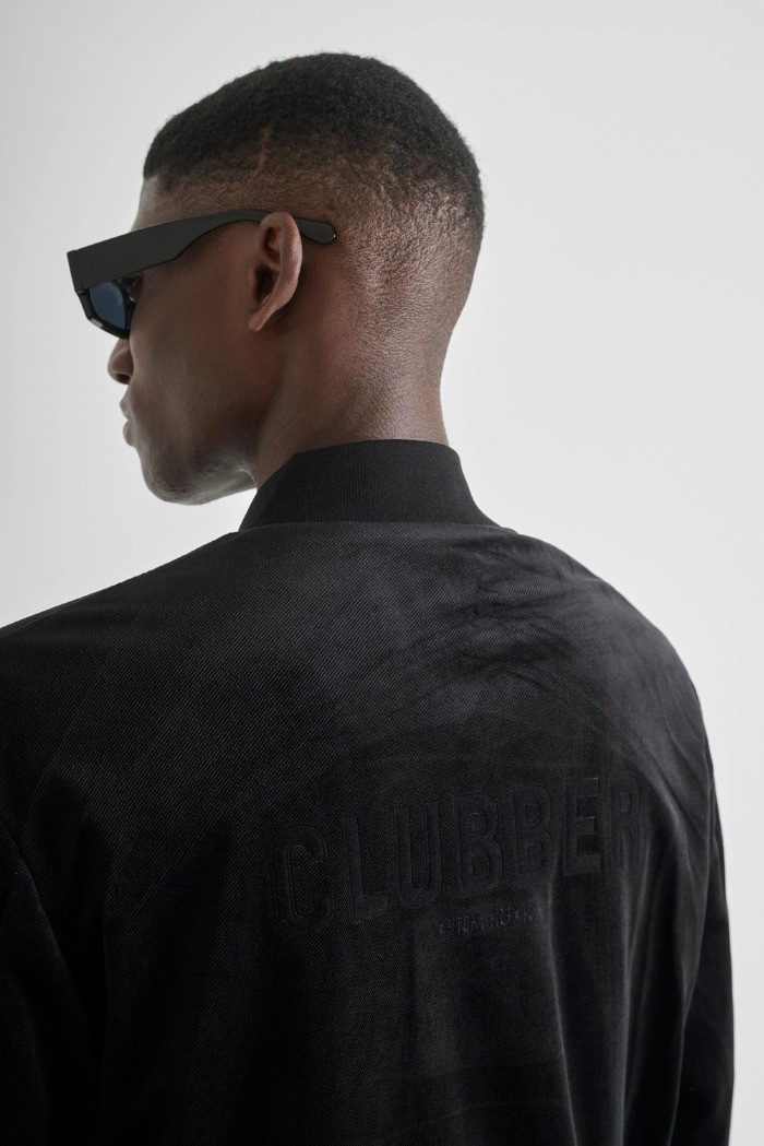 Antony Morato felpa bomber relaxed fit in velluto mmfl01115-fa150228 [375543b8]