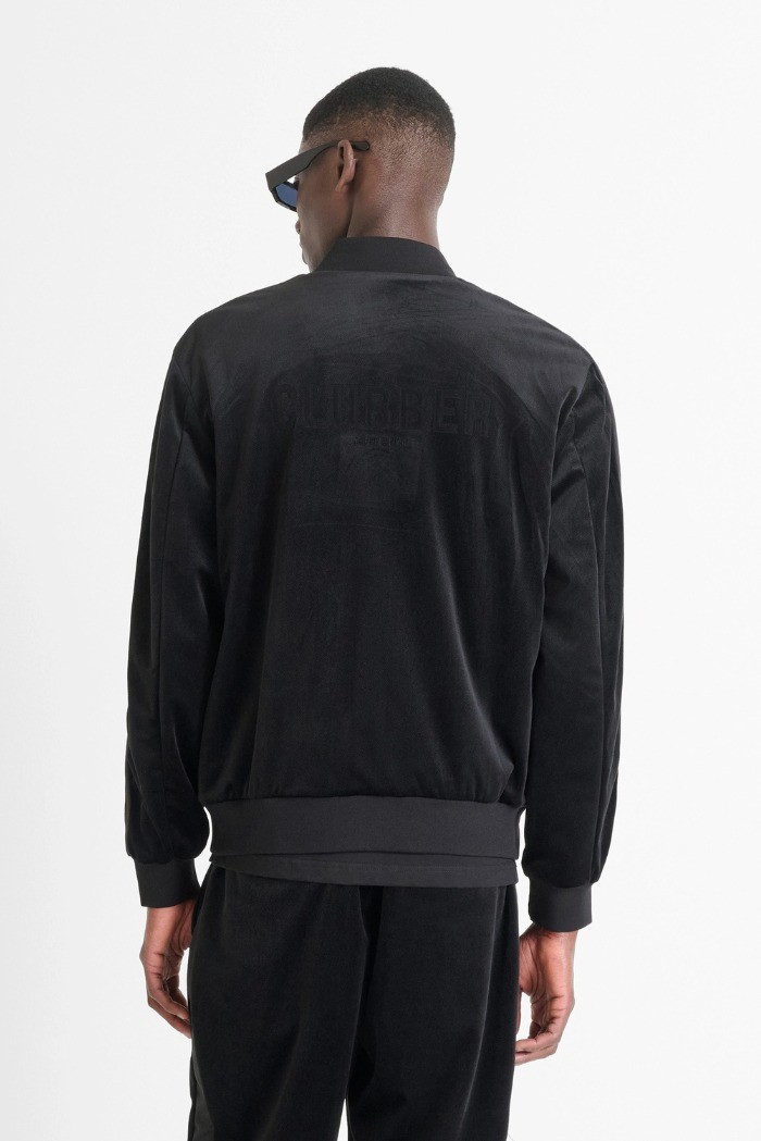 Antony Morato felpa bomber relaxed fit in velluto mmfl01115-fa150228 [320504a6]