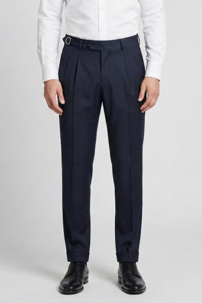 Moro pantalone sartoriale con cinta alta e pences mit2651 [65dddf7f]