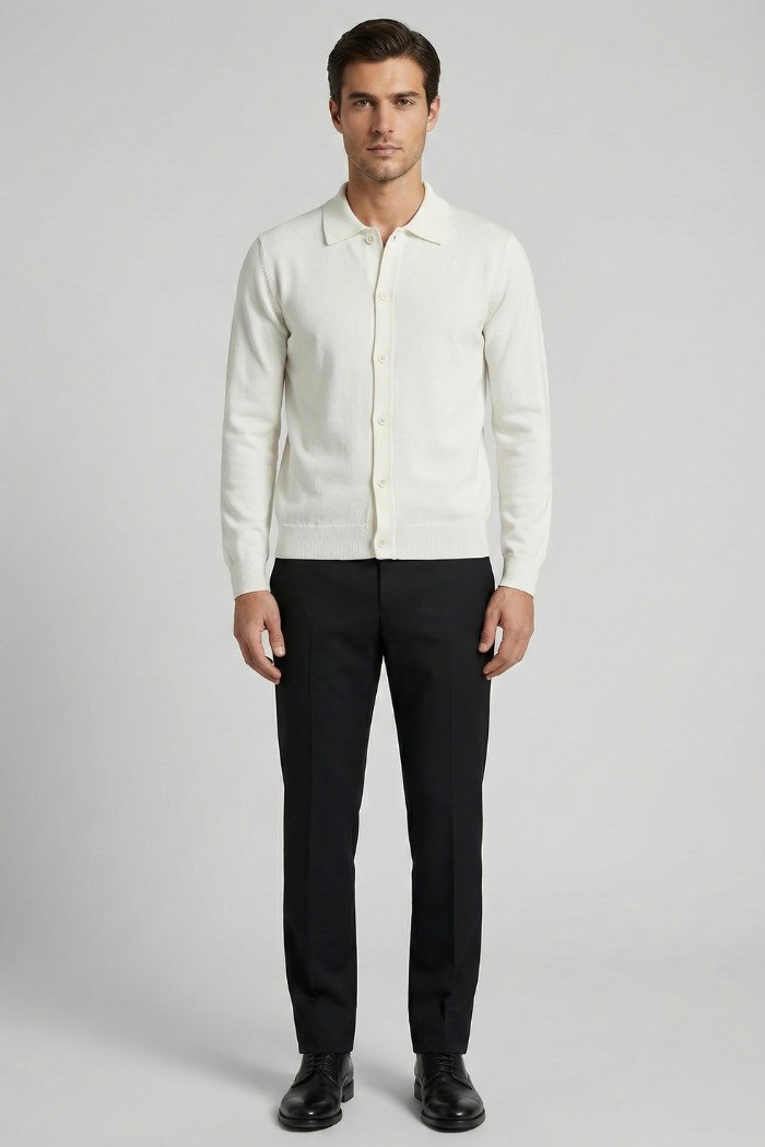 Galerie cardigan collo polo con bottoni mm803 [6ee8a4fc]