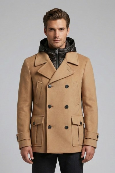 Markup cappotto peacoat in panno con pettorina imbottita mk9940621 [8a85c4f6]