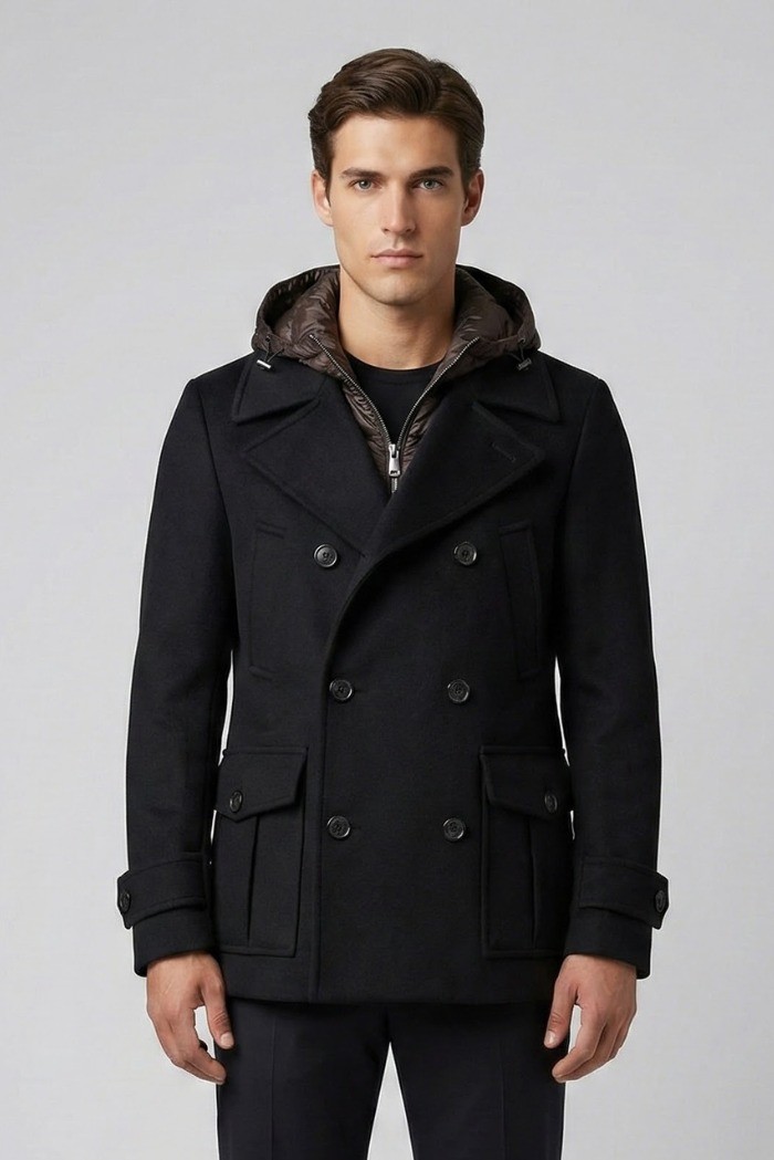 Markup cappotto peacoat in panno con pettorina imbottita mk9940621 [0d3b9f87]