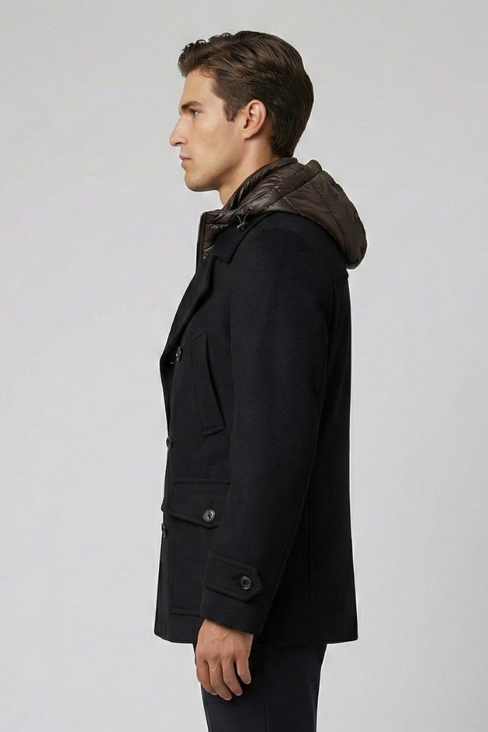Markup cappotto peacoat in panno con pettorina imbottita mk9940621 [5166558c]