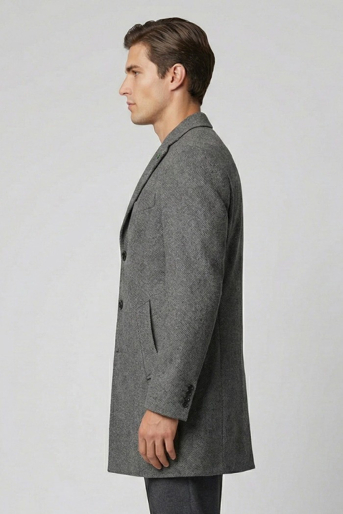 Triple A cappotto con tasche oblique e dettaglio quadrifoglio ca37-2560 [8d7763b0]