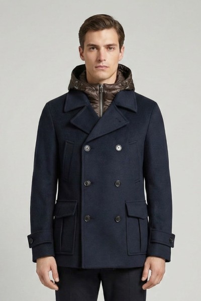 Markup cappotto peacoat in panno con pettorina imbottita mk9940621 — 805219040076122_1