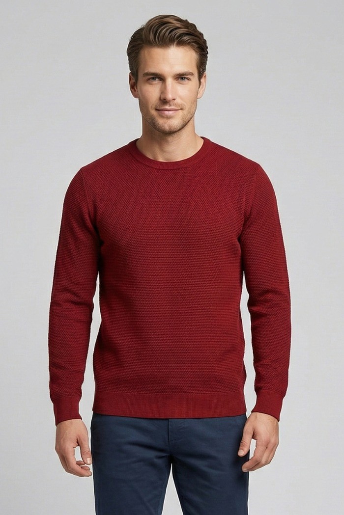 Nerovago maglia girocollo con lavorazione links 750141 [3df30ca4]