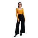 Influencer maglia con scollo quadrato e bottoni gioiello h98679 [ecbc96a1]