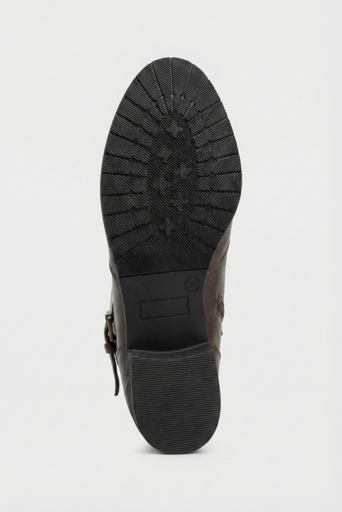 Riposella stivale in pelle con fibbia e zip Aida/wb02bx [3b0febc7]