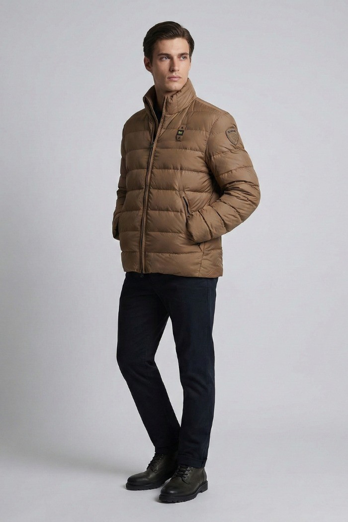 Blauer piumino con collo alla coreana Austin 25wbluc03088-006047 [43a9f0c9]