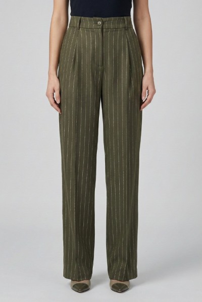 PDK pantalone gessato in flanella twill 052183 [006b55e4]