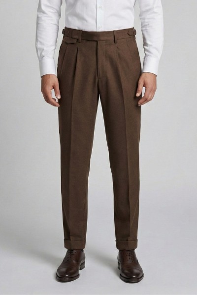 Markup pantalone in flanella con doppia pince MK9950150 — 805219040075569_3
