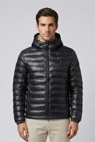 Blauer giubbetto termosaldato con cappuccio Charles 26sbluc02179-007104 [55b0fa66]