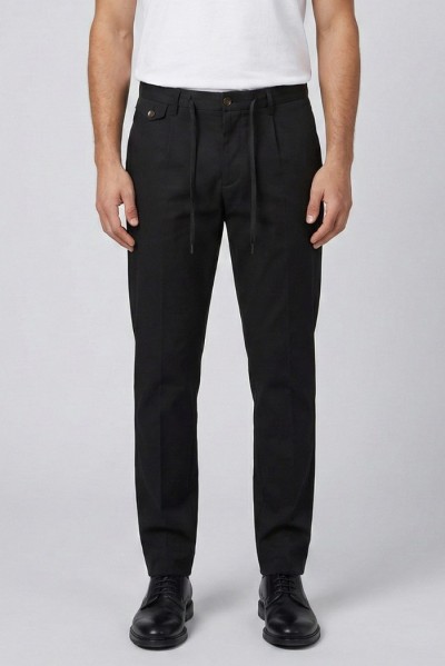Squad2 pantalone chino in misto cotone con coulisse e risvolto gaber126033 [3f6d840e]