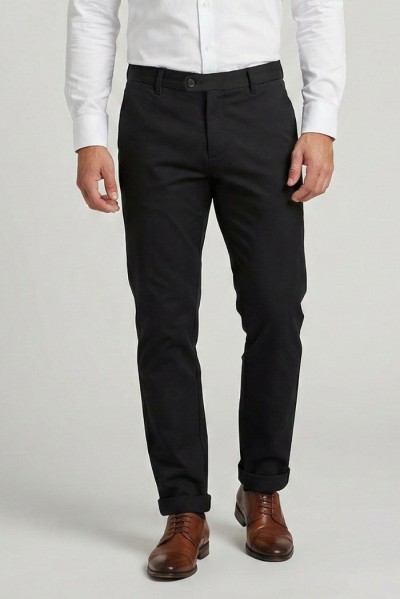 Squad2 pantalone chino in punto milano con risvolto Napoli126032 [a7550c79]