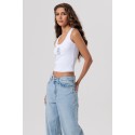 Fracomina jeans flare in denim con lavaggio medio fp26sv3023d41903 [adb89251]