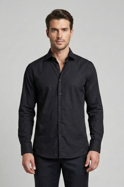 Paul Matthew camicia slim fit in cotone stretch 2590-sf8 [6b78e71c]