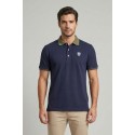 Blauer polo in piquet logata Oakland 26sblut02294-006801 [03fa3ed8]