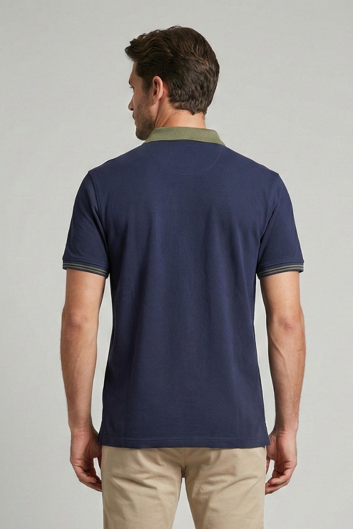 Blauer polo in piquet logata Oakland 26sblut02294-006801 [dadc7dd5]