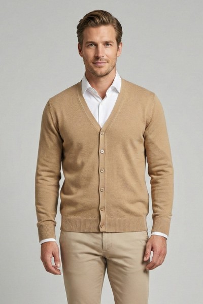 Markup cardigan scollo a V in cotone MK10003 [0ee3aa97]