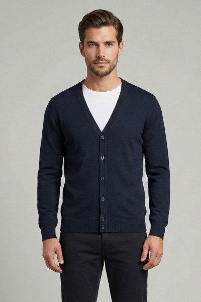 Markup cardigan scollo a V in cotone MK10003 [b12bb798]